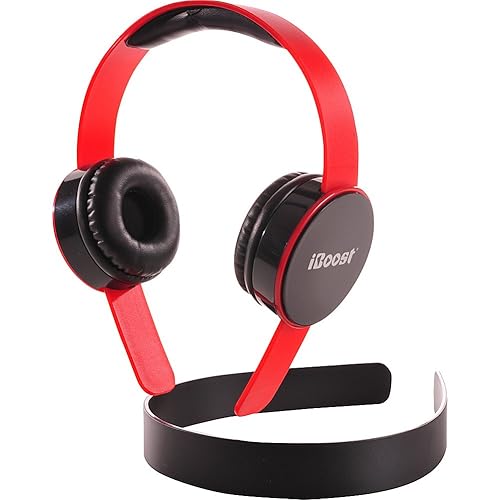 iBoost HP9933RD Stereo Headphones with Mic, Red