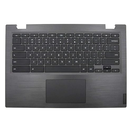 Rinbers Laptop Palmrest Upper Case Top Cover with US Non-Backlit Keyboard Touchpad Assembly Replacement C Cover for Lenovo Chromebook 14 S345-14AST