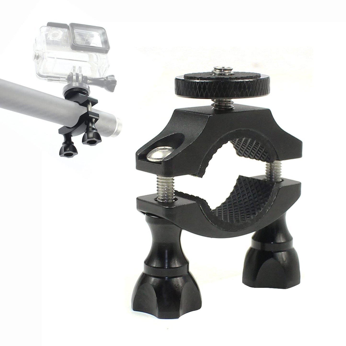 Niewalda Bike Camera Mount for Mountain Bicycle/Motorcycle Action Camera, Bike Mount Compatible with Sports Camera GoPro OSMO SJCAM DJI with 1/4 Screw