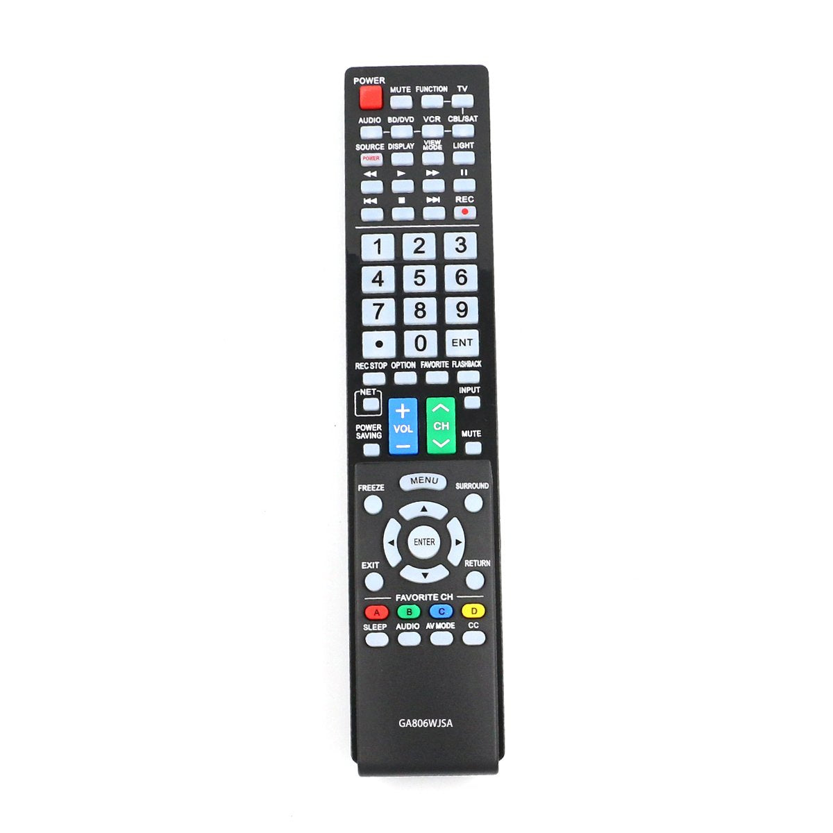 GA806WJSA Replacement Remote Control Applicable for Sharp AQUOS TV LC40LE700UN LC46LE700UN LC52LE700UN LC-40LE700UN LC-46LE700UN LC-52LE700UN