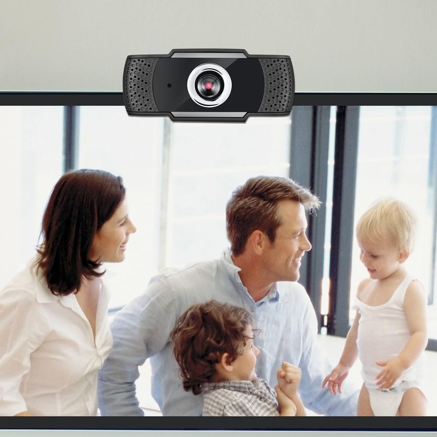 CyberTrack H4 Webcam 1080P HD USB, Black