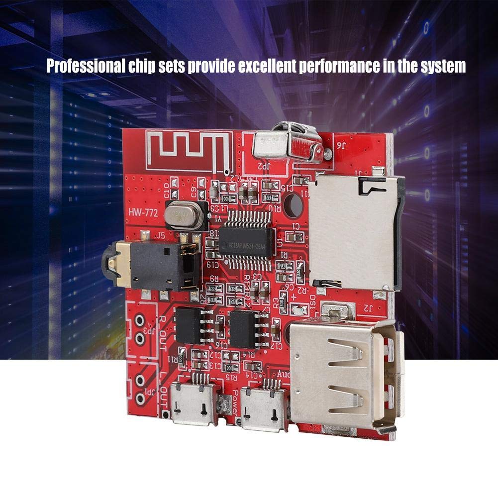 Lazmin Audio Receiver Module,Bluetooth 4.1 MP3 Decoder Board USB Stereo Car Digital Power Amplifier Board Module with Remote Control