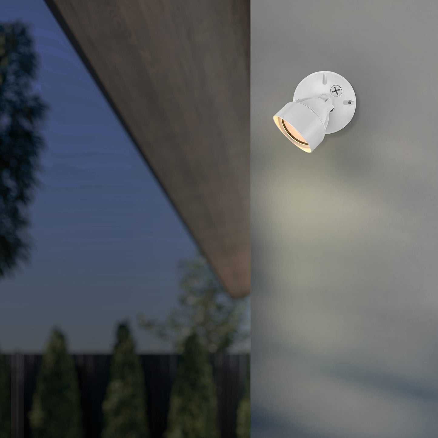Maxxima LED White Outdoor Flood Security Wall Light 950 Lumens 3000K 2 Pack
