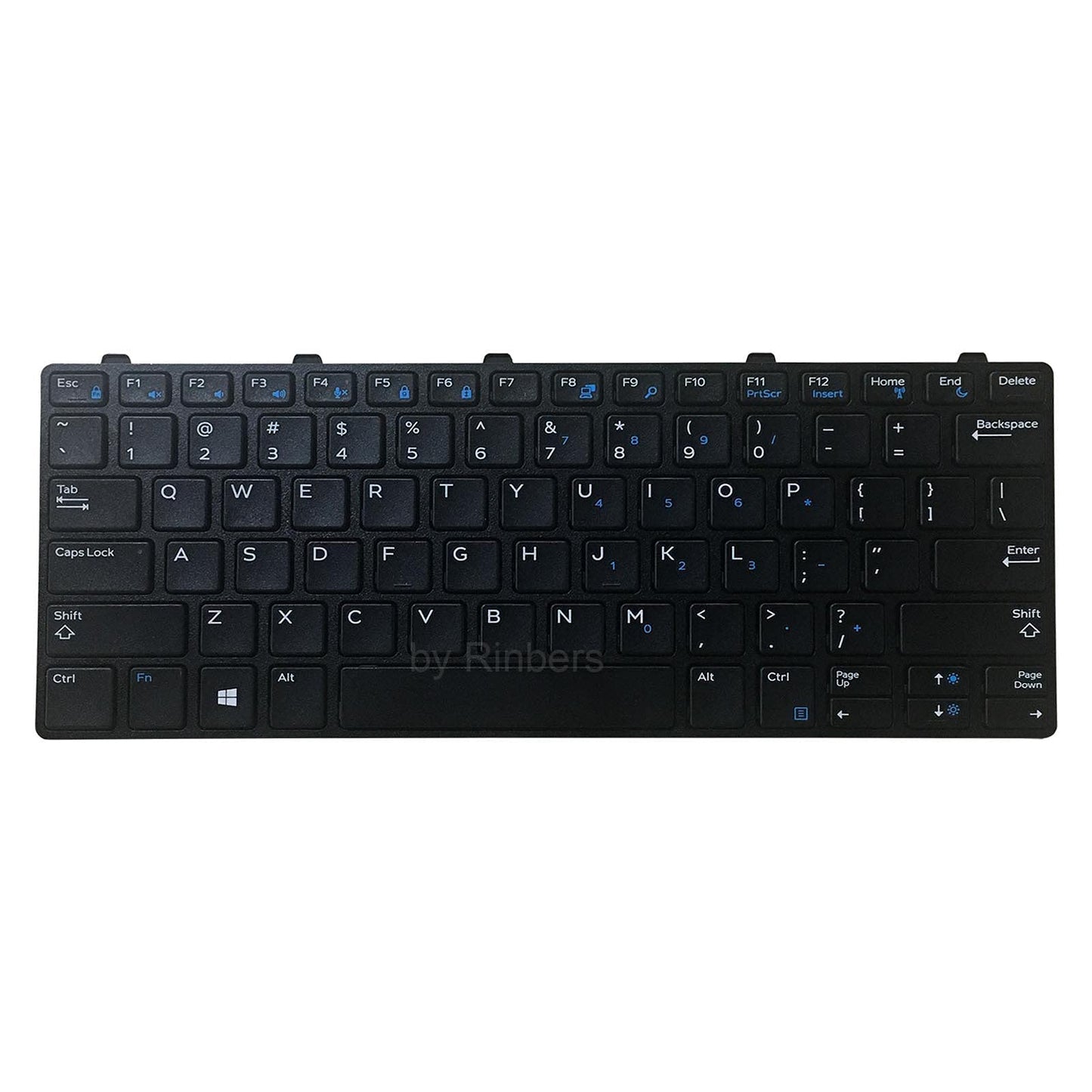 Rinbers Replacement US Keyboard with Frame No Backlight for Dell Latitude 11 3180 3189 3190 3190 2in1 Latitude 13 3300 3310 3380-343NN 0343NN NG83V