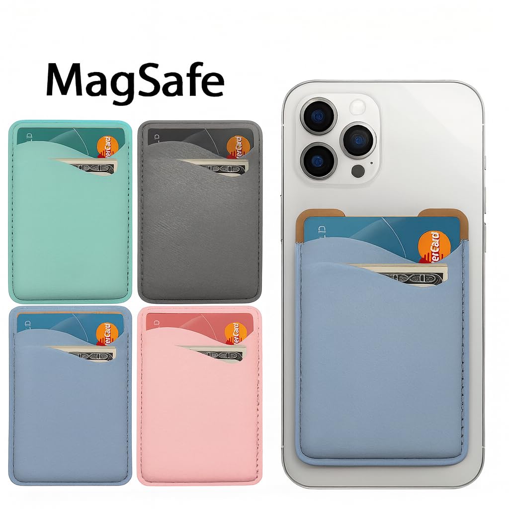 F&N Trading Inc Phone Card Holder for Back of Phone - Stick-On Wallet Pouch for iPhone, Android, and Most Smartphones - Holds ID and Credit Cards
