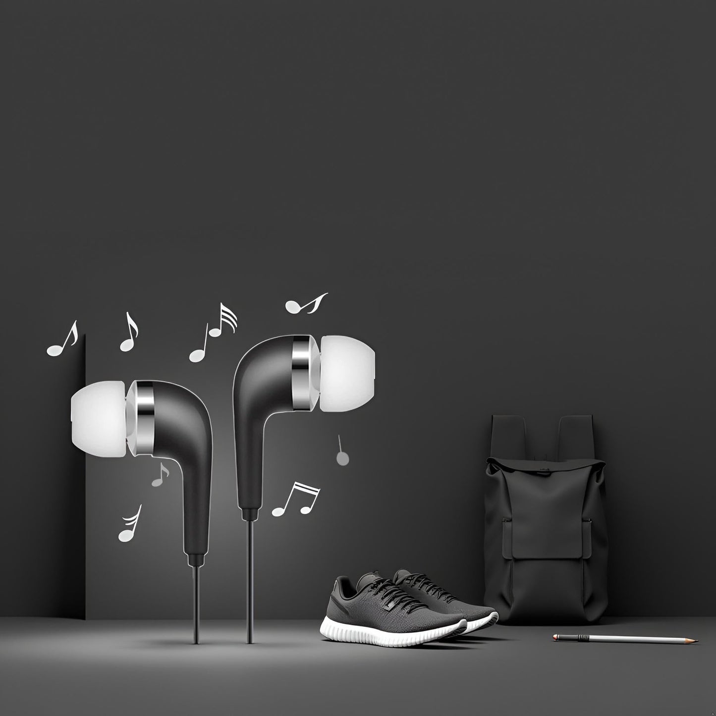 Jinshining Black Wired Earbuds Headphones- in-Ear Noise Rejection Universal 3.5mm Stereo Sport Headset with Mic for School Gaming Sports Music One…