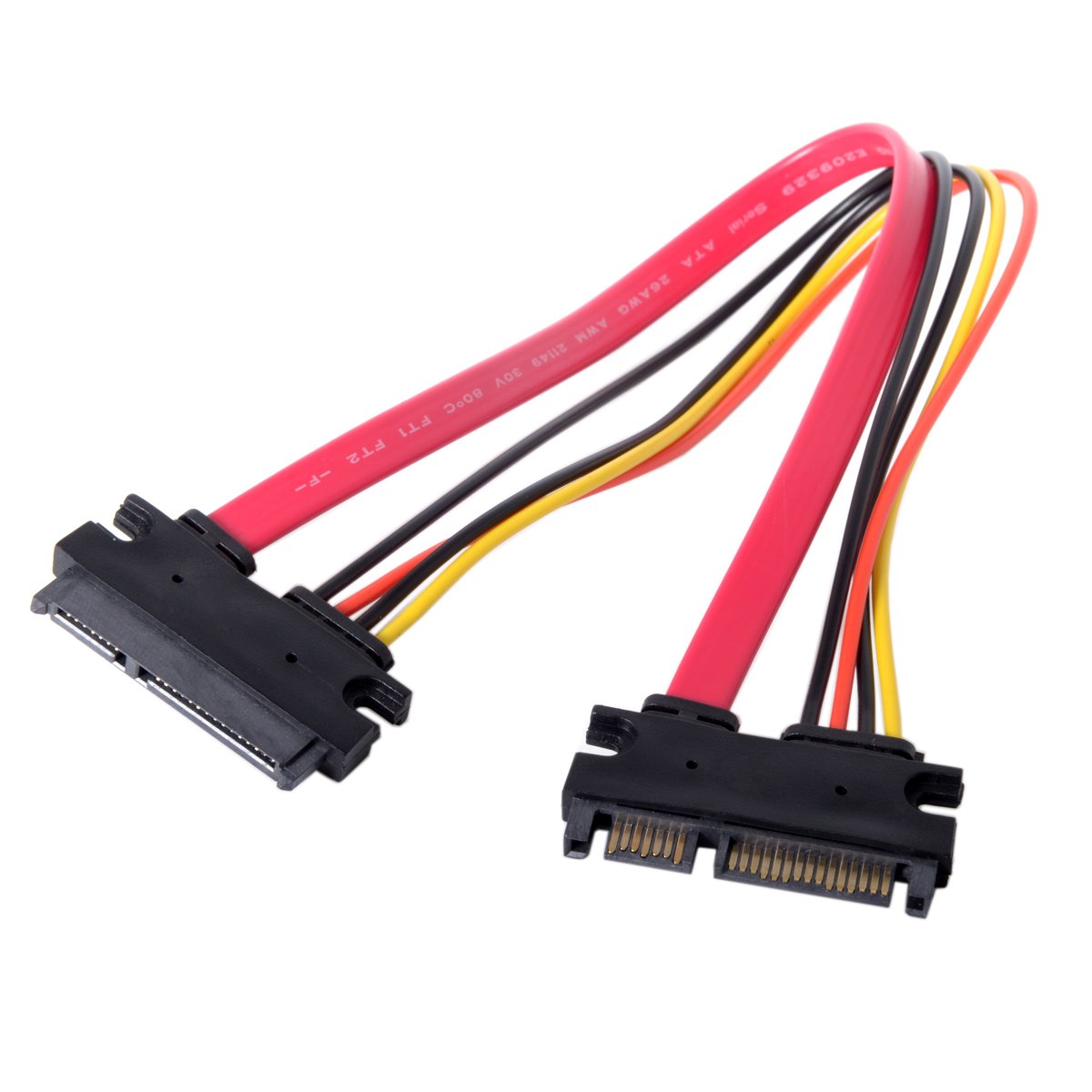 ChenYang SATA III 3.0 22Pin Male to Female Data Power Extension Cable 30cm
