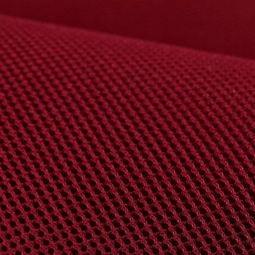 1MX1.6M Breathable Speaker Mesh Cloth Dustproof Soundproof Net Handmade DIY Upholstery Cloth Radio Acoustic Protective Cloth (Wine Red)