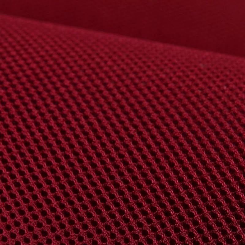 1MX1.6M Breathable Speaker Mesh Cloth Dustproof Soundproof Net Handmade DIY Upholstery Cloth Radio Acoustic Protective Cloth (Wine Red)