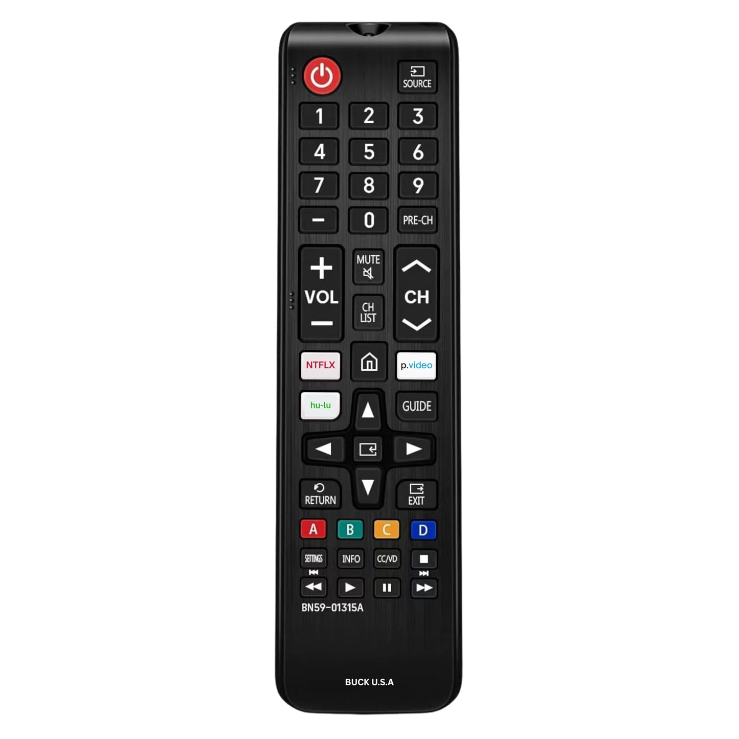 Universal Samsung TV Remote Control Replacement for Smart TV - Easy Setup, Durable Design, Universal Infrared Remote, Streaming Shortcuts - Works