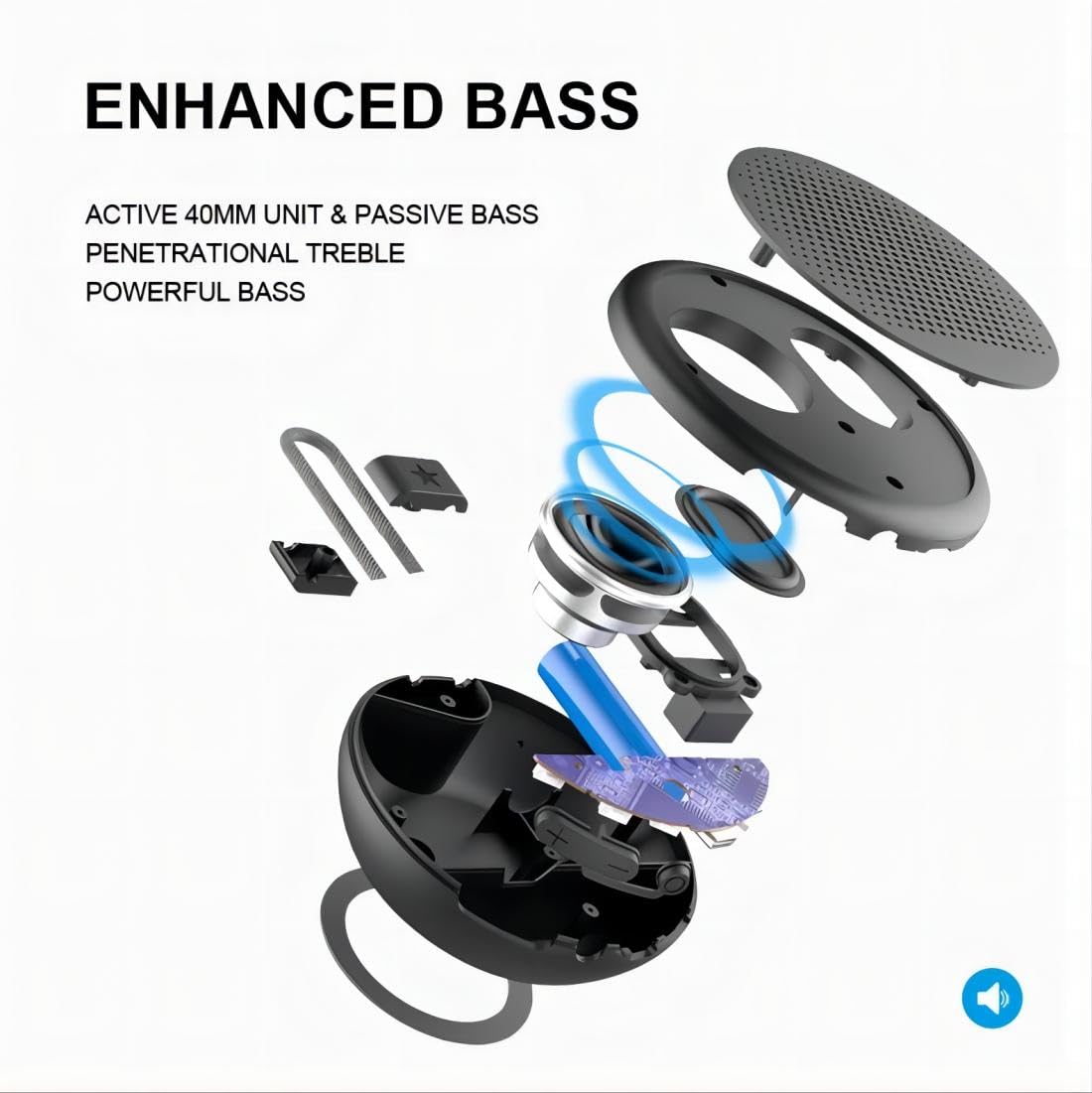 Portable Bluetooth Speakers, Mini Bluetooth Speaker, Waterproof Outdoor Speaker Bluetooth 5.3, Small Wireless Speakers, Support SD Card with Long