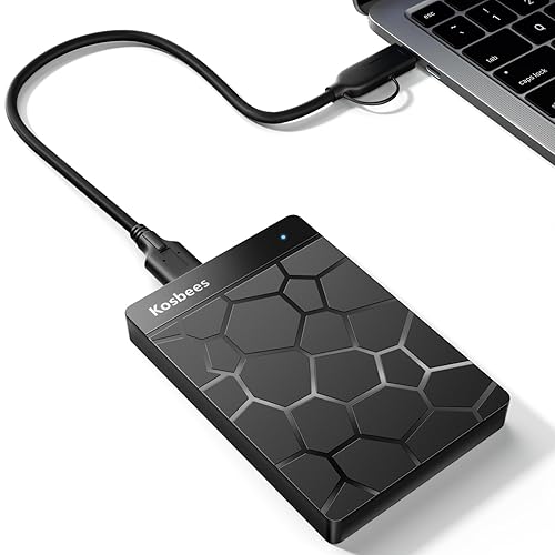 Kosbees 500 GB External Hard Drives,Portable Hard Drive for Windows,Ultra Slim External HDD Store Compatible with PC, MAC,Laptop,PS4, Xbox one, Xbox