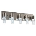 votag 5-Light Bathroom Light Fixtures, Modern Led Vanity Lights 40W 6000K (Non-dimmable) Brushed Nickel Vanity Lights Bathroom Fixture. for Bathroom