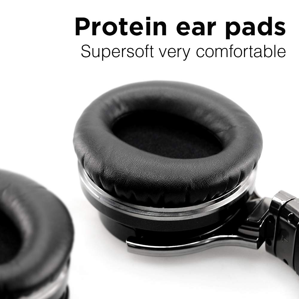 Qisebin E7 Active Noise Cancelling Headphones Bluetooth Headphones with Microphone Deep Bass Wireless Headphones Over Ear, Comfortable Protein…