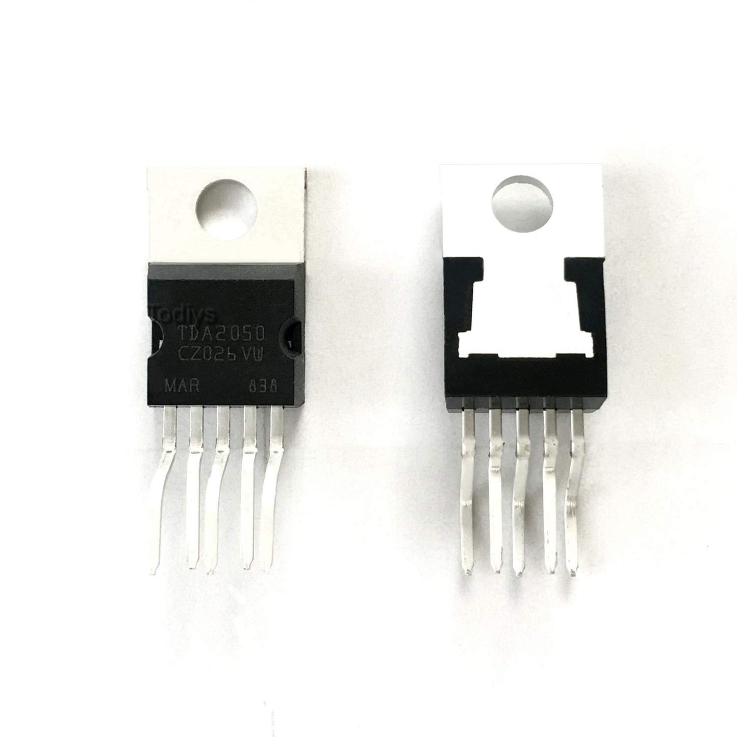 Todiys New 20Pcs for TDA2050 TDA2050A TDA2050AV TO-220-5 Hi-Fi Audio Power Amplifier IC TDA2050V