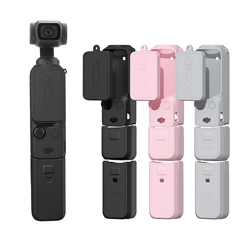 BRDRC Pocket 3 Silicone Cover, For Xtra Muse Protective Case Lens Protector Scratch-Resistant Sleeve Skin Compatible with DJI OSMO Pocket 3 Creator