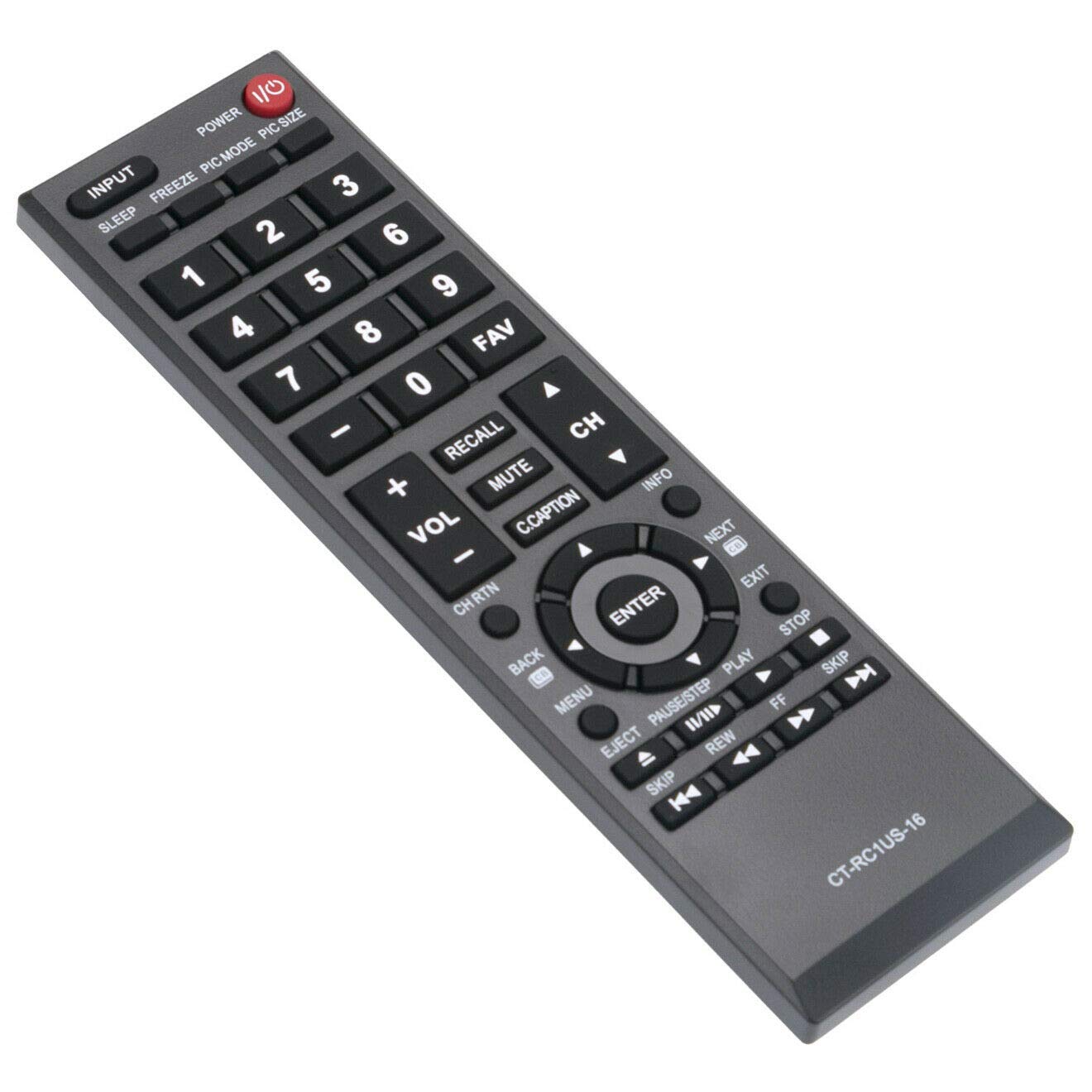 New CT-RC1US-16 Remote Control Compatible for Toshiba TV 43L420U 49L310U 49L420U 50L420U