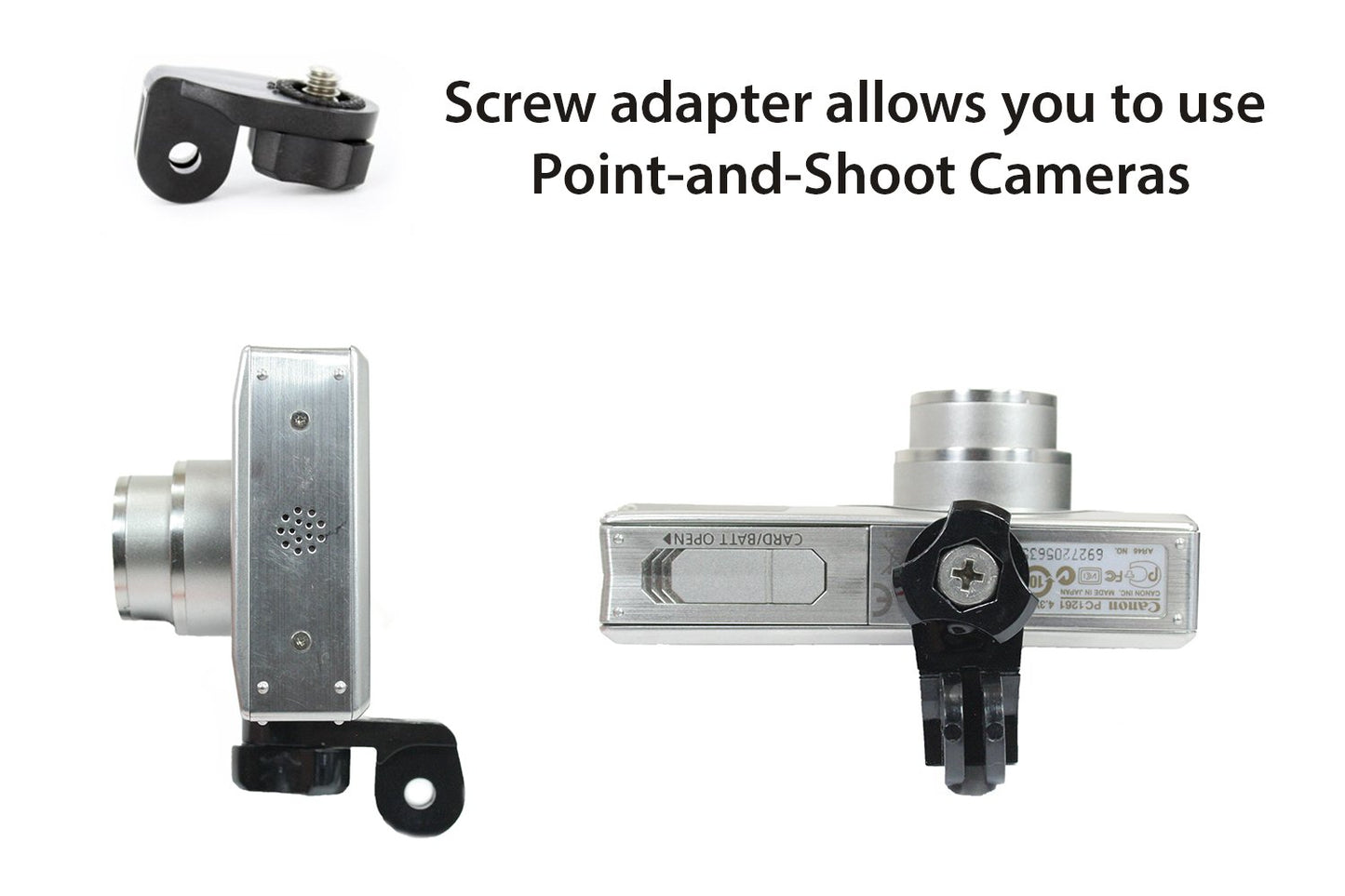 Octo Mount | 2 pc Universal Gimbal Conversion Adapter Set for Sony Cam, Xiaomi, or GoPro. Has Camera Screw (1/4-Inch 20), Easily Connect Action Camera