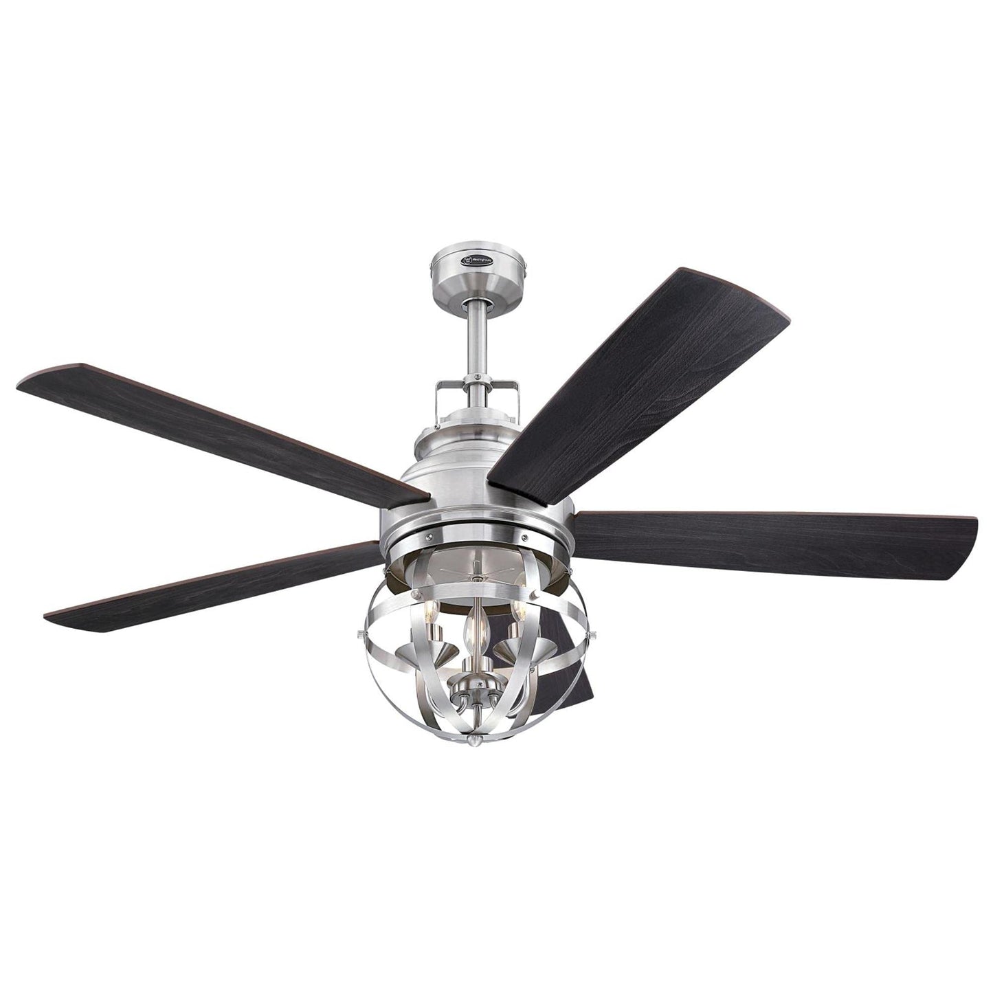 Westinghouse Stella Mira Ceiling Fan with LED Light, 52 in, Brushed Nickel