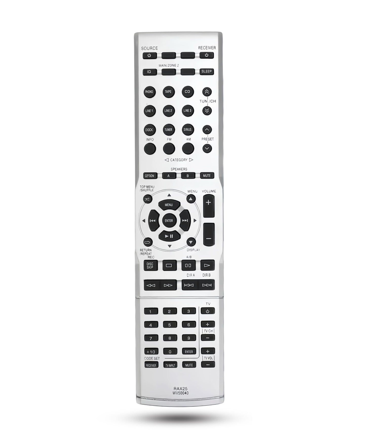 RAX25 Replacement Remote Control for Yamaha Audio Receiver R-S500 R-S700 RS700 R-S500BL R-S700 RS500BL (WV50040)