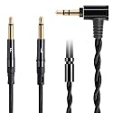 FAAEAL Monitor Headphone Cable,Soft Cotton Yarn Cover Dual 3.5mm Over-Ear AUX Cord Compatible with Hifiman HE560 HE4XX Meze 99 Classics MEZE 109 Pro