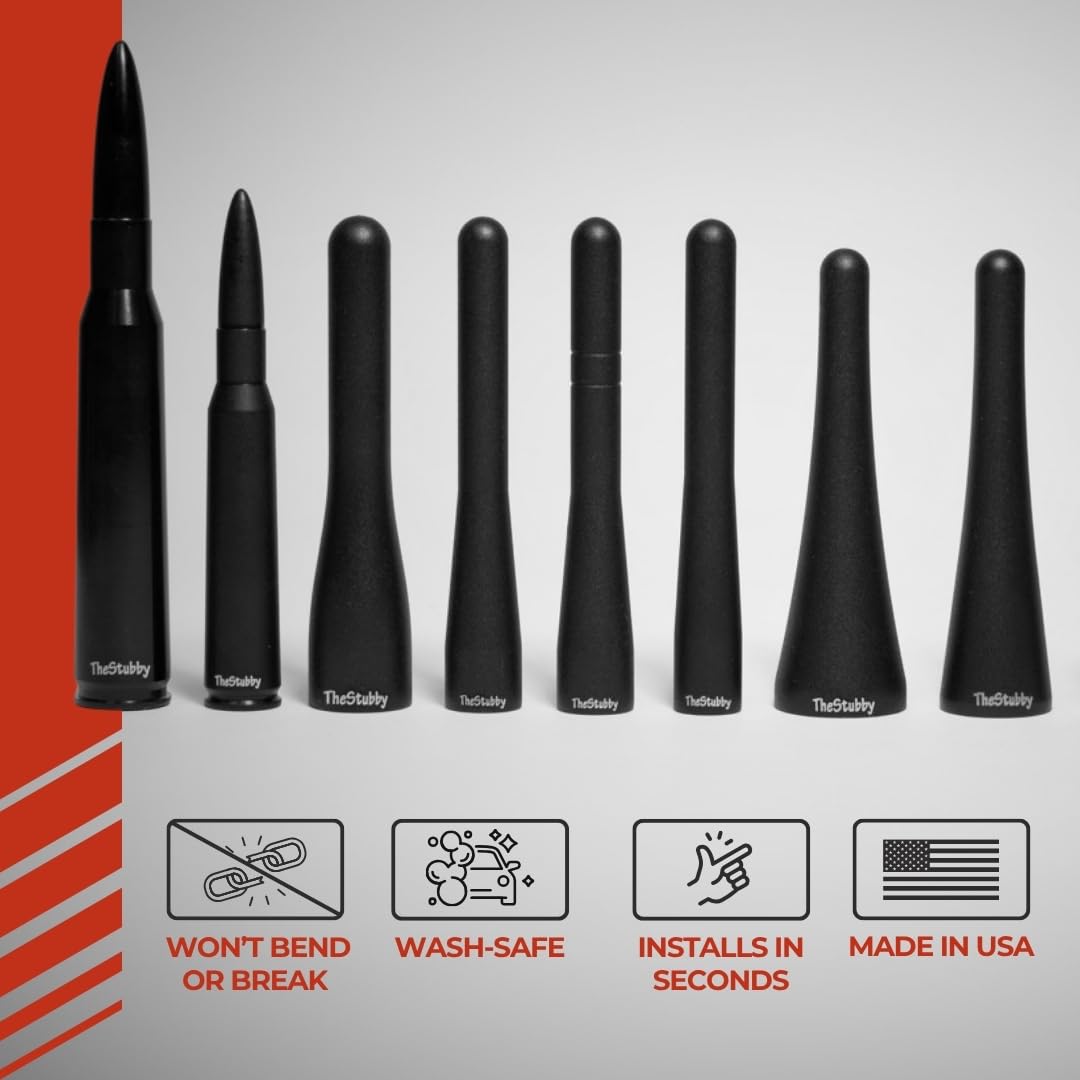 CravenSpeed Stubby Antenna Compatible with Harley-Davidson Motorcycles 1998-2023 | 4 inches | Short Antenna Replacement | Made in The USA