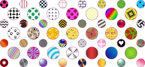 StickerTalk Decorated Camera Dots Webcam Covers, 1 Sheet of 32 Stickers at 0.25 inches Diameter, 21 Stickers at 0.375 inches Diameter.