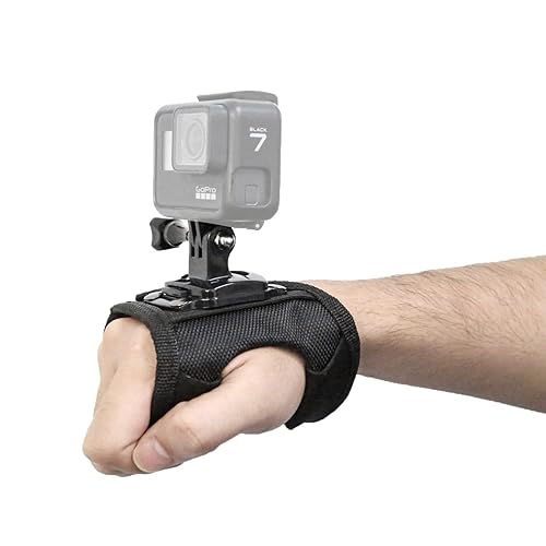 Haoyou 360 Degree Rotating Hand Strap Mount, Compatible with Gopro Hero 13 12 11 10 9 8 7 6 5 4 3+ 3 Session AKASO DJI OSMO and Other Action Cameras