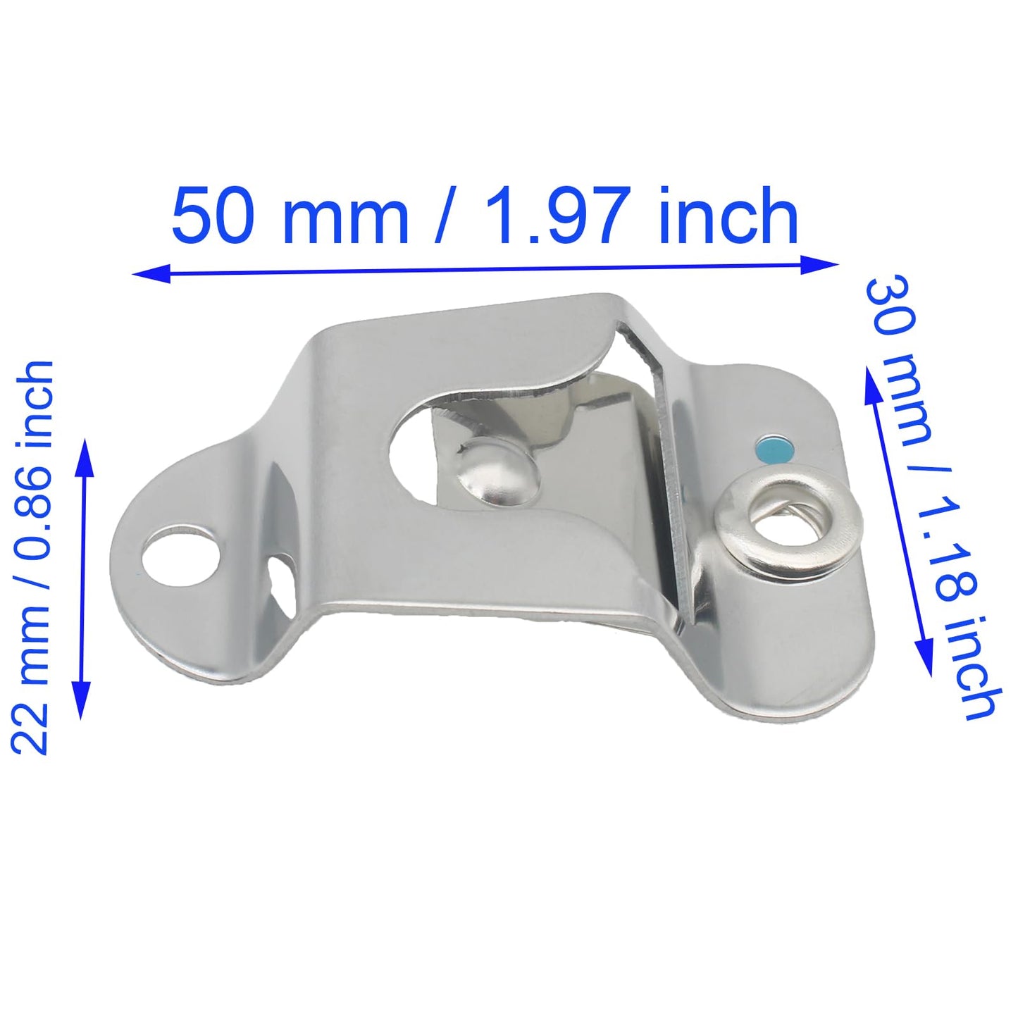 2 Pcs Microphone Hook Metal CB Mic Hanger Clip Silver Microphone Holders with Screws for Mobile Radio