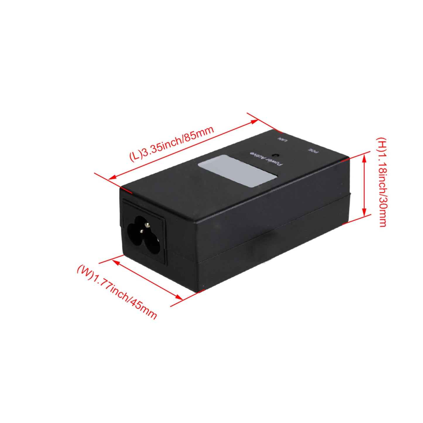 BQLZR UBI-POE-24-5 DC 24V 0.5A PoE Power Over Ethernet Adapter Injector Power Supply Fits for IP Camera Wireless Network Access Point