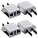 4 Pack of ALINNA Europe to US Plug Adapter, Australia China Italy Switzerland Europe to US America Travel Plug Adapter AC Outlet Power Converter…