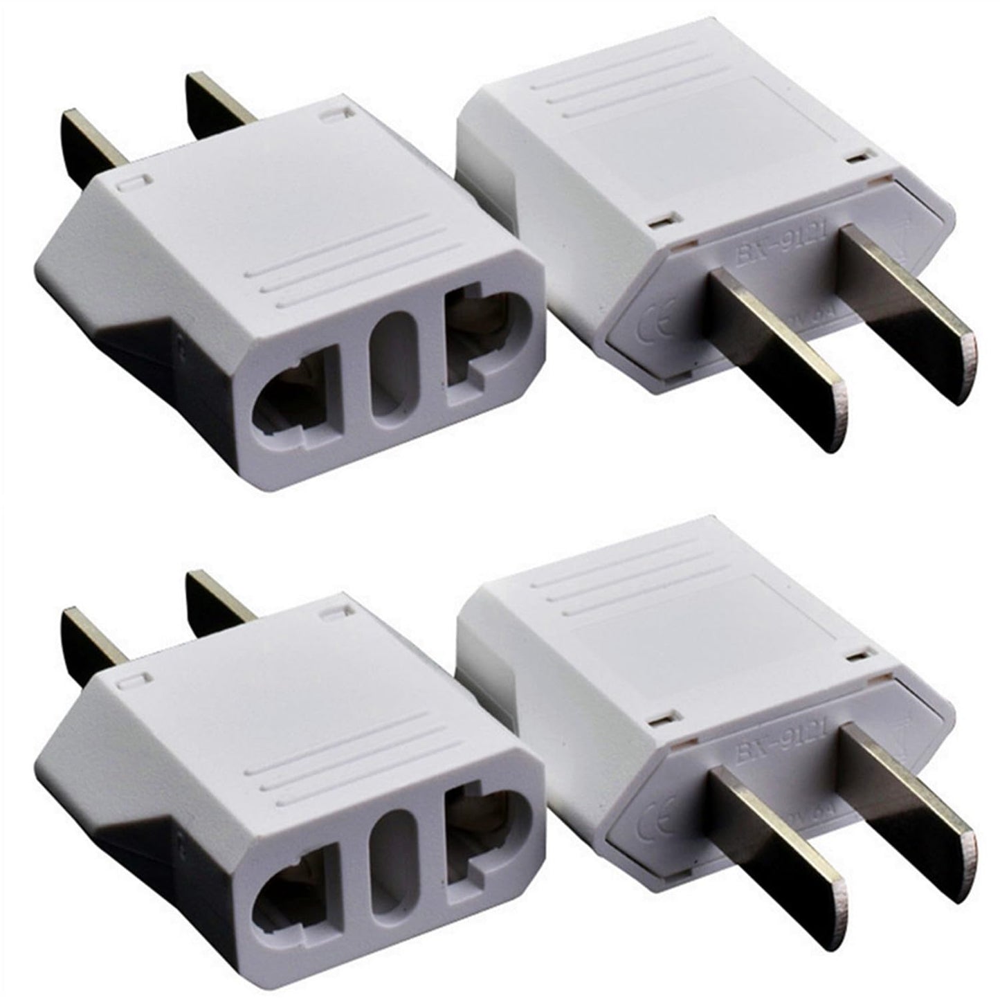 4 Pack of ALINNA Europe to US Plug Adapter, Australia China Italy Switzerland Europe to US America Travel Plug Adapter AC Outlet Power Converter…