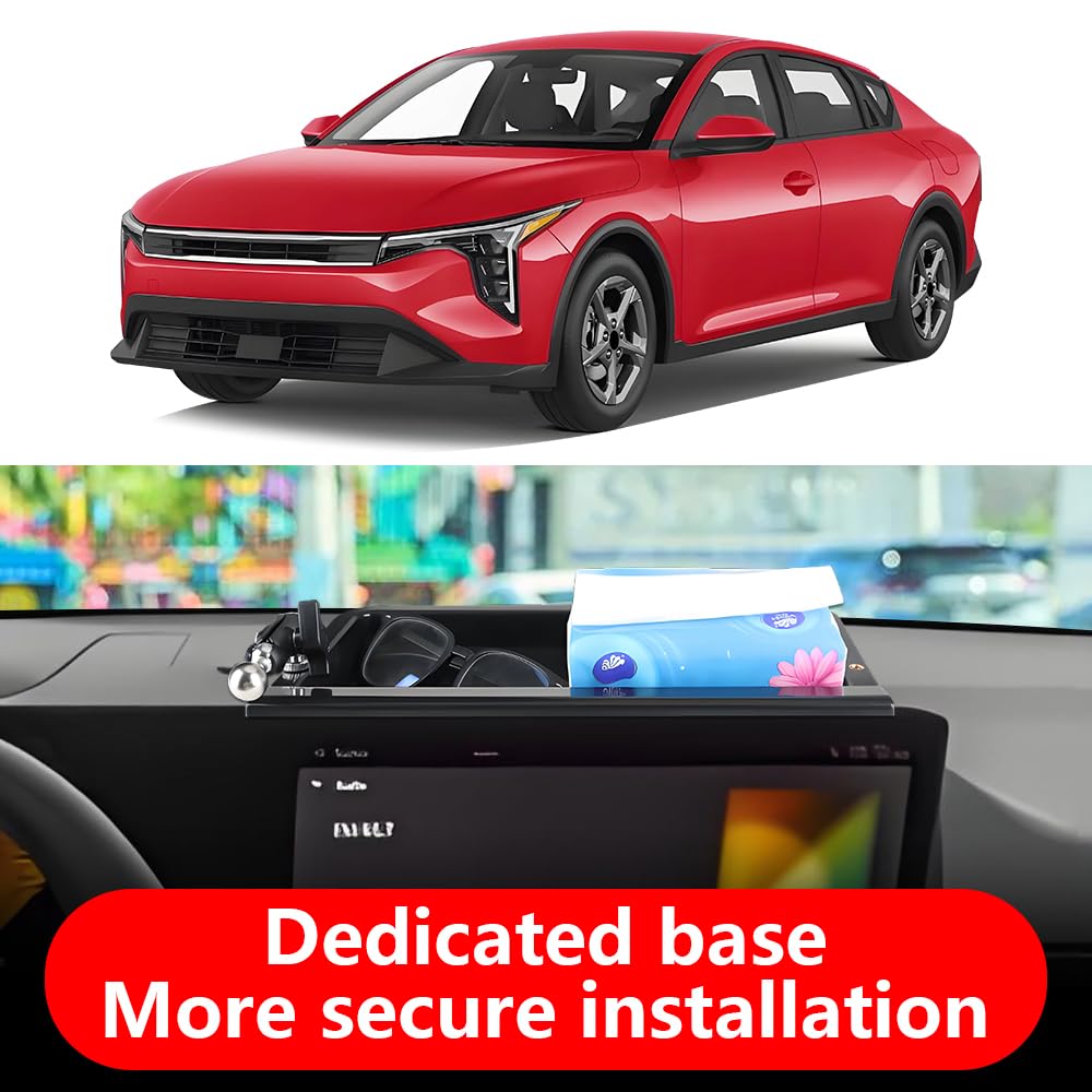 LUNQIN Car Phone Holder Center Console Organizer for Kia K4 2025 2026 Auto Accessories Navigation Bracket Interior Decoration Screen Dash Board Mobile