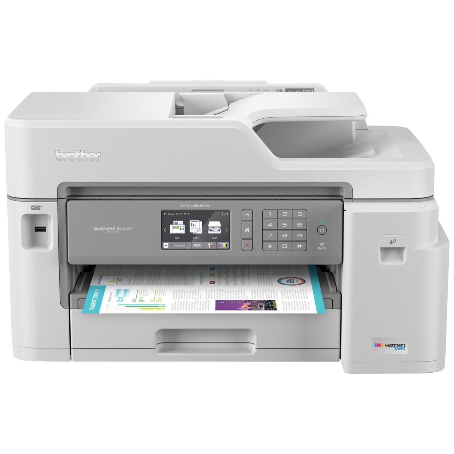 Brother Rmfc-J5845DW INKvestment Tank Color Inkjet All-in-One Printer with Wireless, Duplex Printing and Up to 1-Year of Ink in-Box (Renewed)
