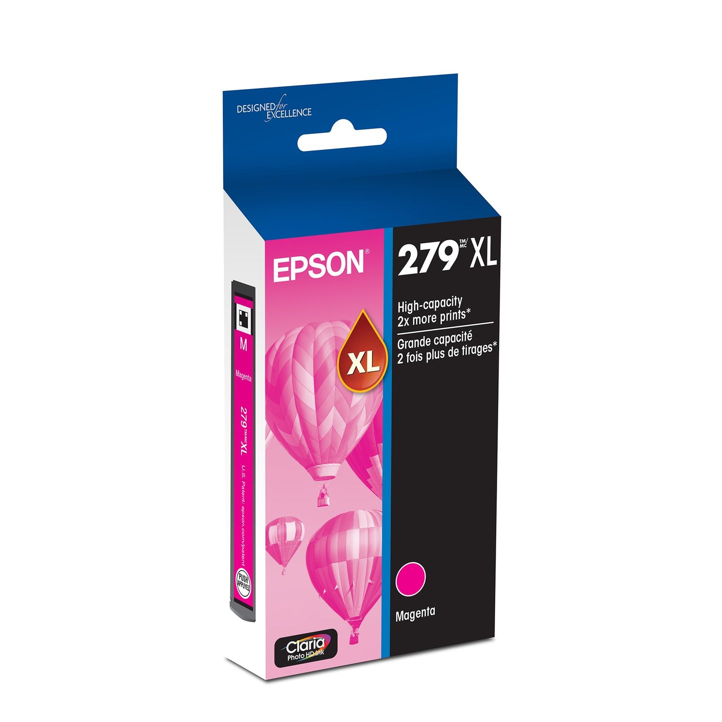 Epson 279 Claria Photo HD Ink High Capacity Magenta Cartridge (T279XL320-S) Works with Expression Photo XP-980