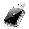 Astrulume Mini Wireless CarPlay Adapter, 2026 Upgraded iPhone Connect, Black Mirror Wireless and Bluetooth Adaptor, Plug&Play, No Delay & Stable