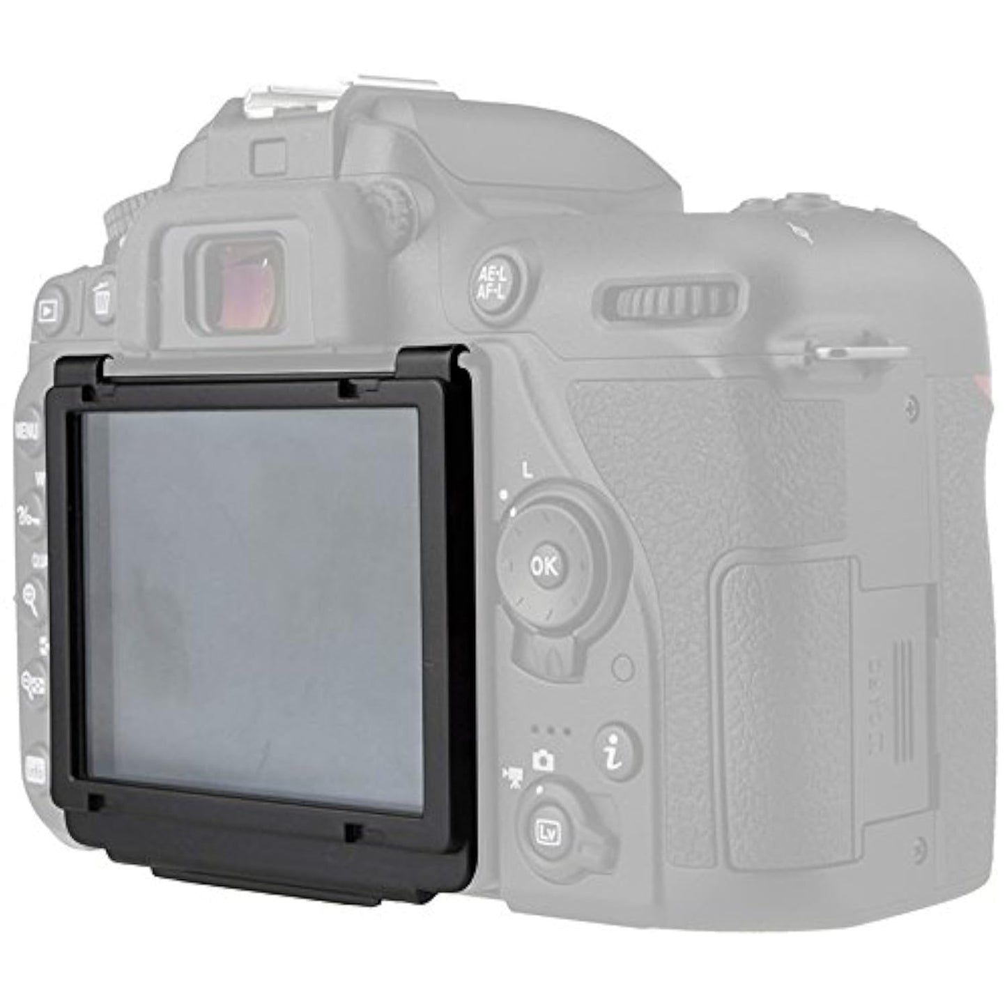 STSEETOP Screen Protector for Nikon D7500 with Clip-On Frame - Shatterproof Snap Installation, No Adhesive or Bubbles, Anti-Scratch Edge Protection
