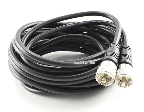 CablesOnline, 20ft RG8x Coax UHF (PL259) Male/Male 50 Ohm Antenna Cable, R-U020