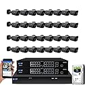 GW 4K Outdoor/Indoor Face Recognition/Human/Vehicle Detection Security Camera System, 32 Channel 12MP NVR, 32 x 4K UltraHD Smart AI IP Microphone PoE