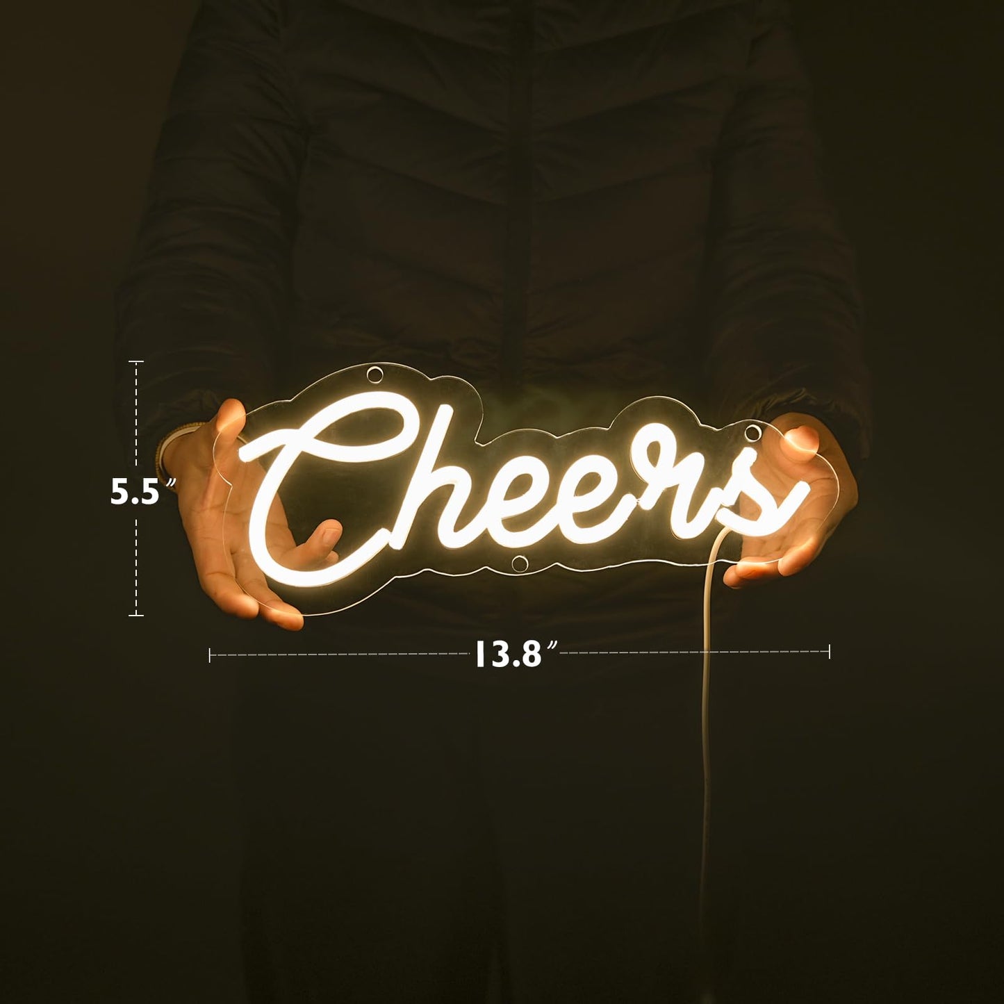 KANAYA Cheers Led Neon Sign Warm White 13.8 Inch