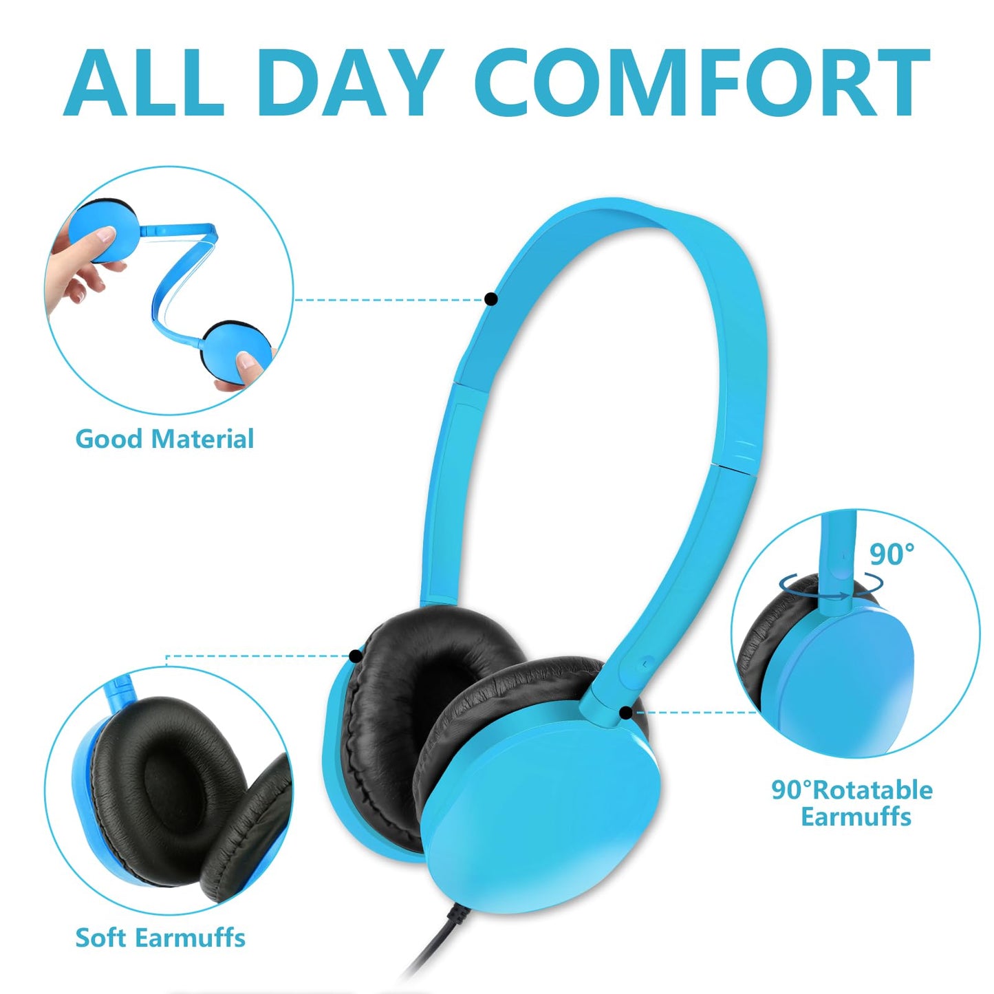 ZNXZXP Headphones Bulk 15 Pack for School Classroom Student Boys Girls Teen