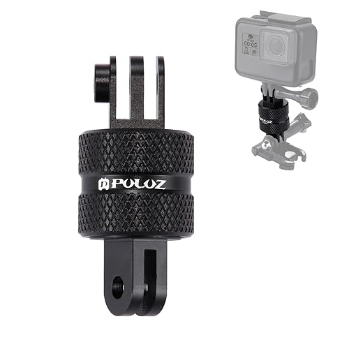 PULUZ 360 Degree Rotation Camera Mount, Metal Swivel Pivot Extension Arm Tripod Mount Adapter Compatible with GoPro 13/12 Black,Hero10/ 9/8/ 7/6/ 5