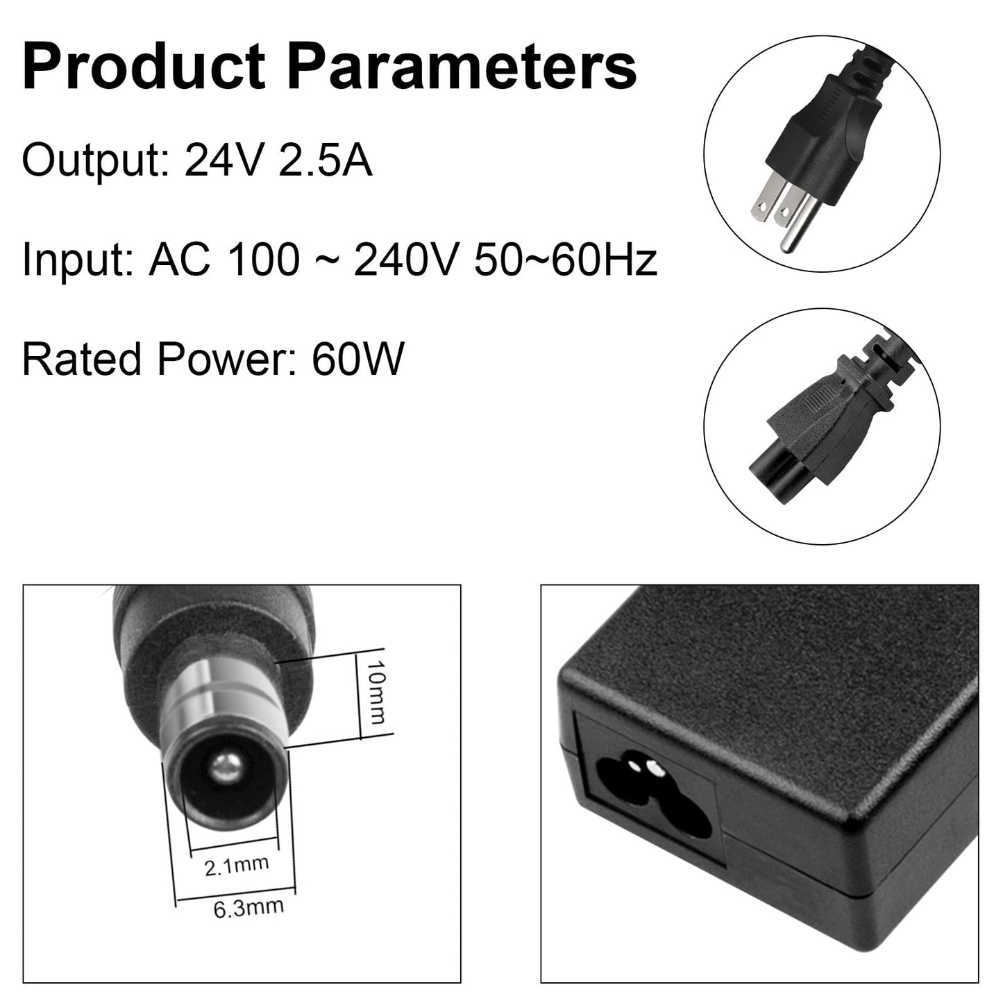 24V AC Adapter Charger Compatible with Samsung SoundBar HW-J450 HW-K450 HW-J551 HW-K551 HW-H550 HW-K550 HW-J550 HW-H7500 HW-H7501 HW-M550 HW-J355…