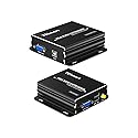 TESmart 1080P 60Hz Long Range 984ft USB VGA KVM Extender Over Cat5e Cat6 Ethernet Cable (up to 984ft/300m, Transmitter+Receiver)