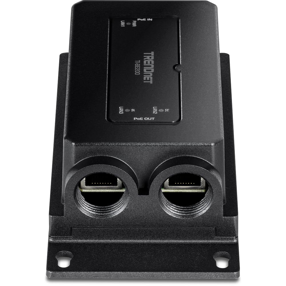 TRENDnet 2-Port Industrial Outdoor Gigabit PoE++ Extender, Hardened IP67 Extreme Temperature Rated Housing, Extends PoE++ Connection up to 200m (656