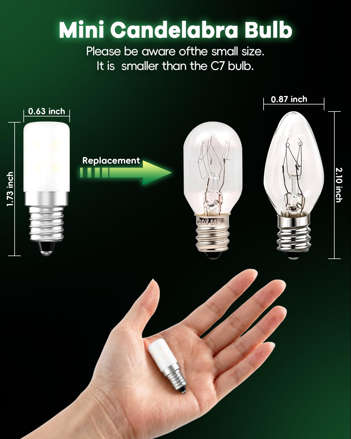 Makergroup E12 Dryer LED Light Bulb for Dryer Drum and Specific 120V S6 Water Dispenser Light Bulb WE05X20431 22002263 Candelabra Screw Base Night