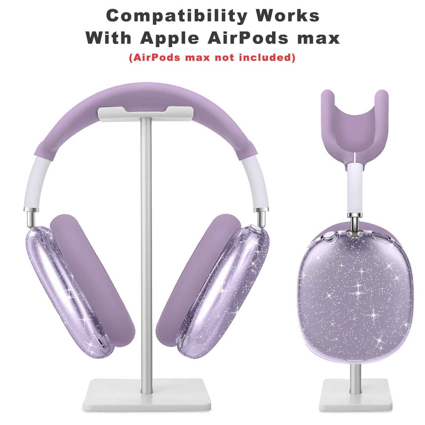 Aiaabq for AirPods Max case Cover,Anti-Scratch Ear Pad Case Cover/Ear Cups Cover/Headband Cover for AirPods Max. Clear Soft TPU and Silicone,Skin