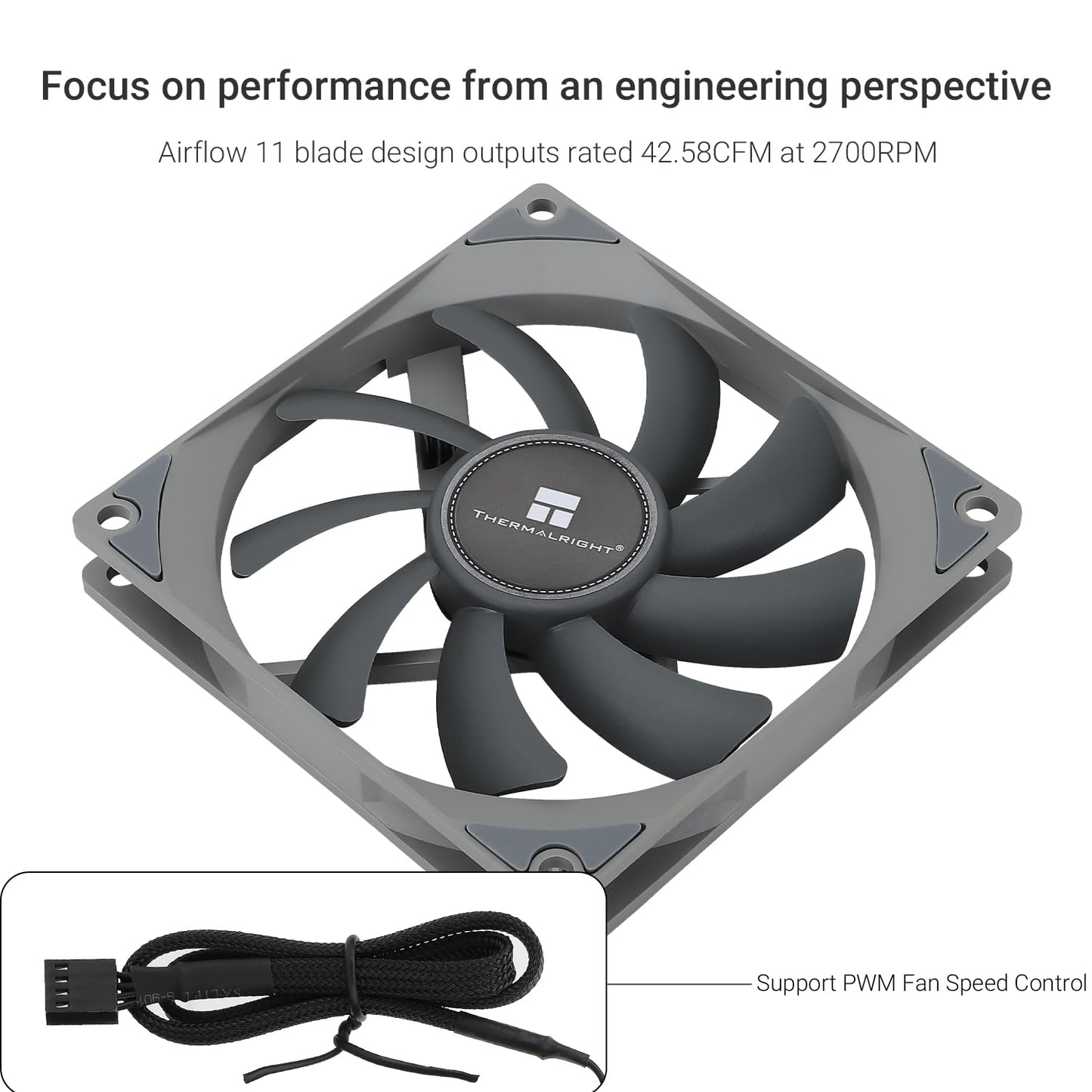 Thermalright TL-9015 9cm Slim Fan, Hydraulic Bearing 15mm Slim case Fan, 4pin PWM 2700 Speed.