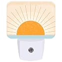 AKKAVNIA Night Light Abstract Sun Rise Plug-in Wall LED Night Lamp with Dusk-to-Dawn Smart Sensor Lamp for Adult Bedroom Living Room Hallway Kitchen