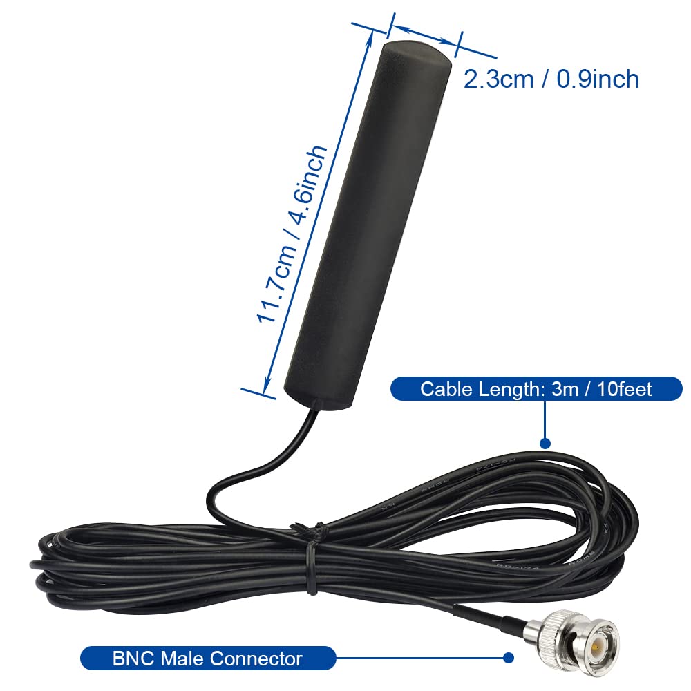 Bingfu VHF UHF Car Truck Police Scanner Adhesive Mount Antenna Vehicle Mobile Ham Amateur Radio BNC Male Patch Antenna Compatible with Uniden Bearcat